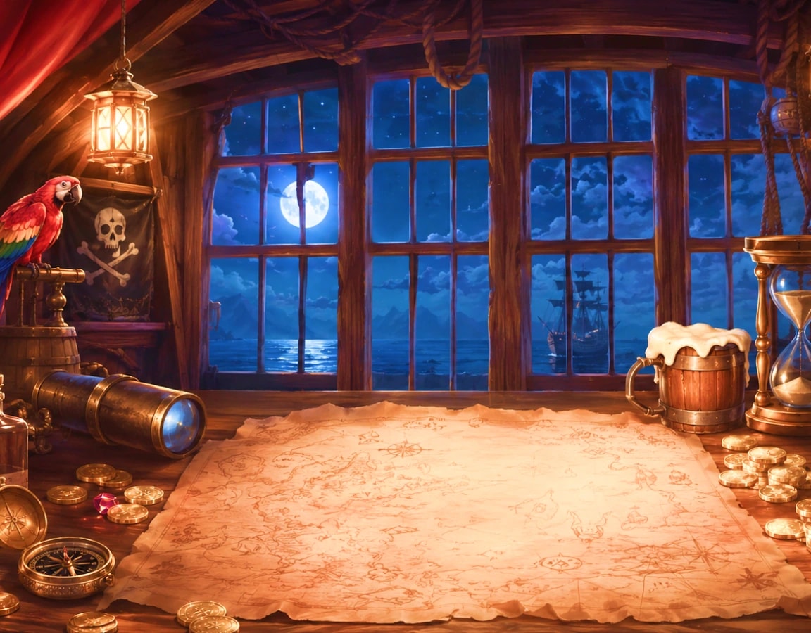 Chase your fortune in Pirate Dice game background